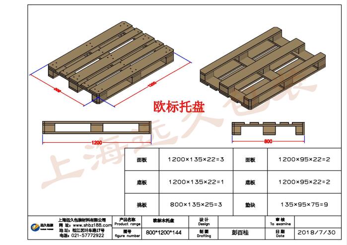 欧标木托盘1号1200*800结构设计及制作标准